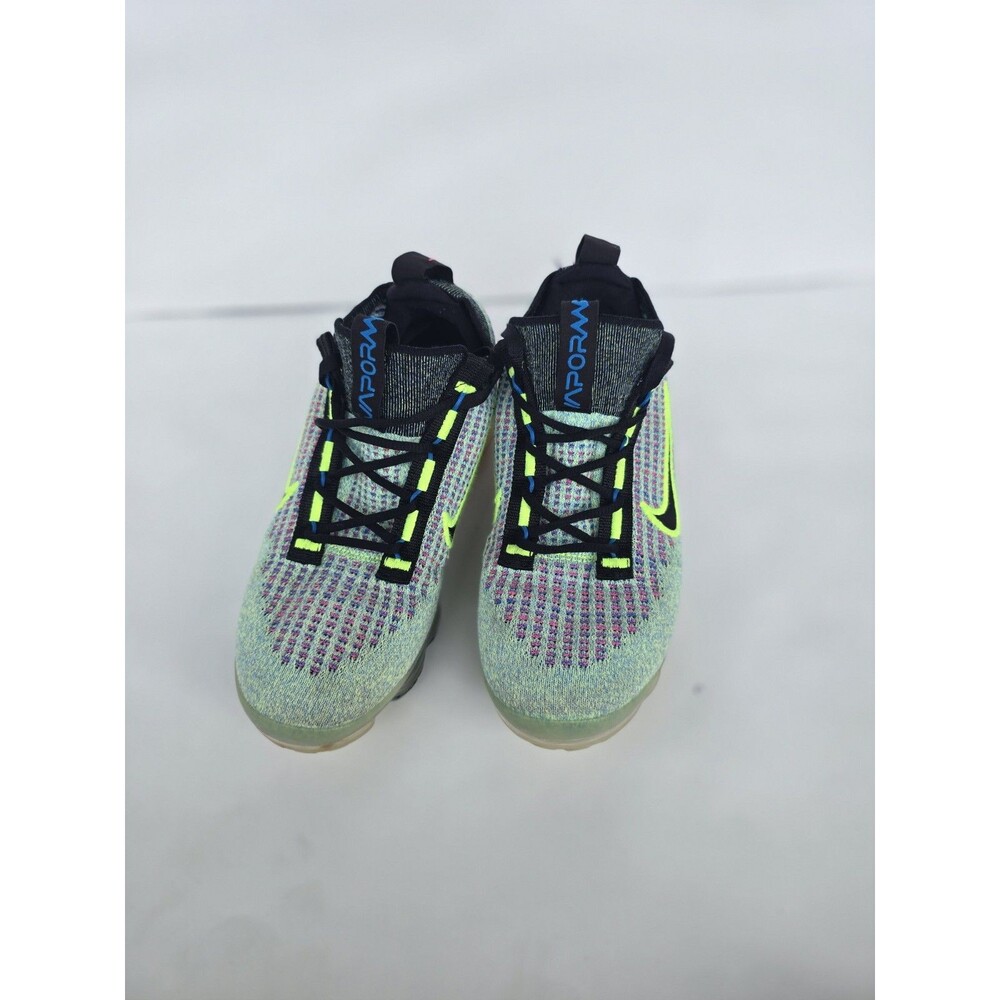 Nike Air VaporMax 2021 Flyknit Volt Pink DX3367-700 Youth Size 4.5Y Fair Conditi